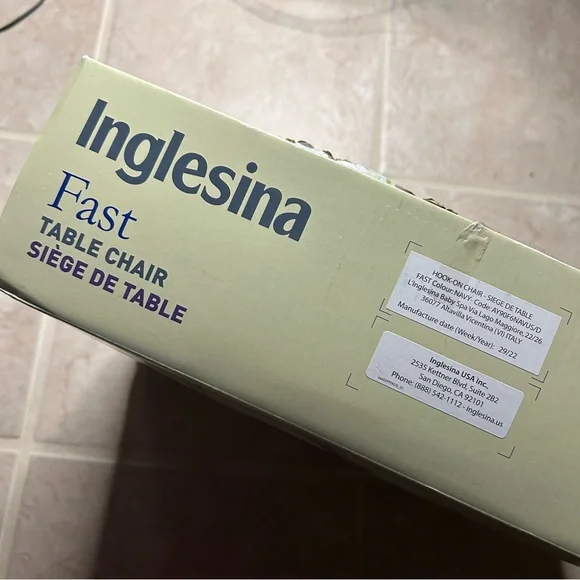 Inglesina Fast Table Chair  Kids Navy Blue Hook On Chair Portable - Picture 5 of 7